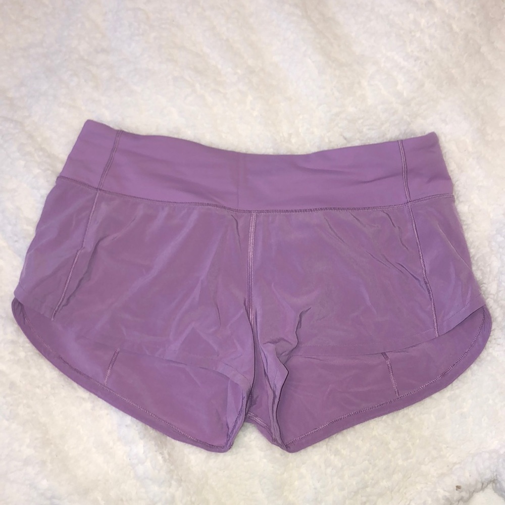 purple Lululemon shorts
